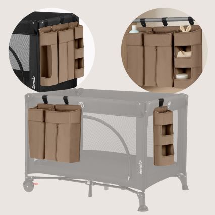 Lionelo - Organizator za dječji krevetić 3u1 SIDEPOCKET Bež
