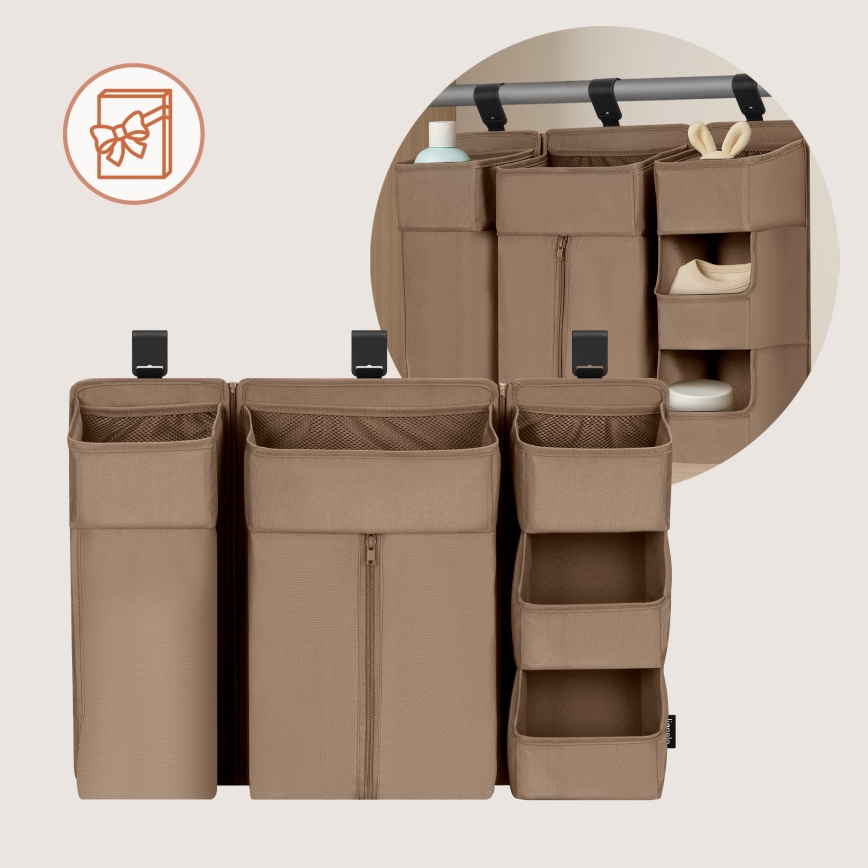 Lionelo - Organizator za dječji krevetić 3u1 SIDEPOCKET Bež