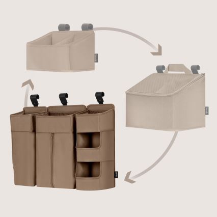 Lionelo - Organizator za dječji krevetić 3u1 SIDEPOCKET Bež