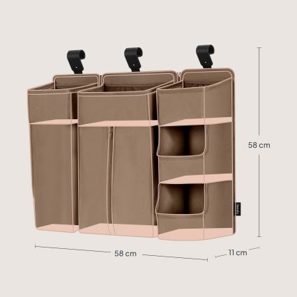 Lionelo - Organizator za dječji krevetić 3u1 SIDEPOCKET Bež