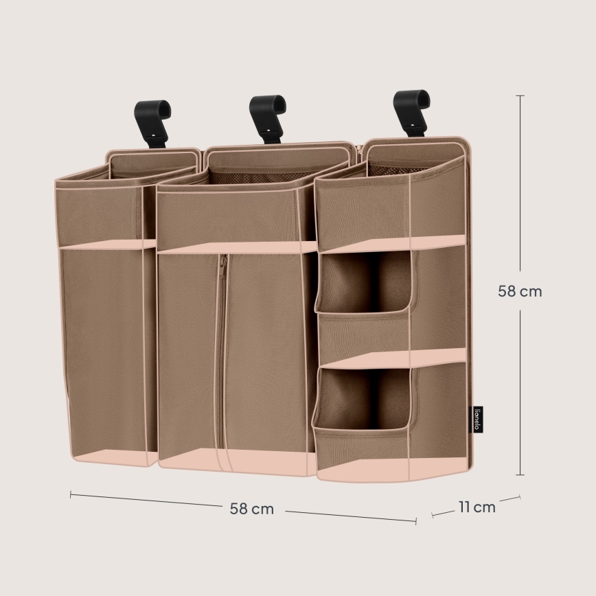 Lionelo - Organizator za dječji krevetić 3u1 SIDEPOCKET Bež