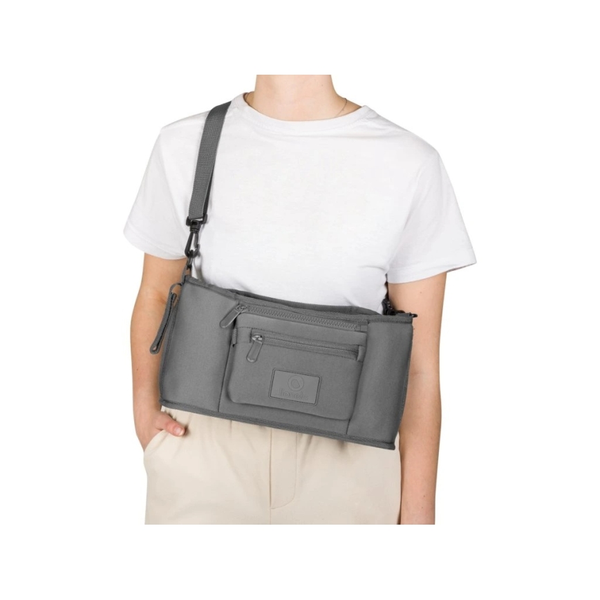 Lionelo - Organizer za dječja kolica LITTLE CUBE Grey Stone