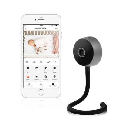 Lionelo - Pametni dječji monitor BABYLINE SMART Wi-Fi crni