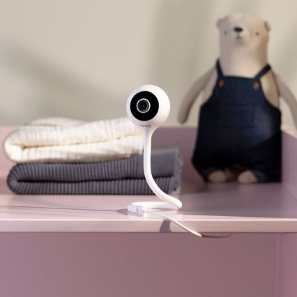 Lionelo - Pametni dječji monitor BABYLINE SMART Wi‑Fi White