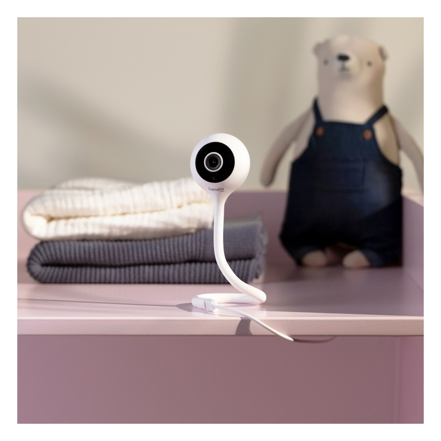 Lionelo - Pametni dječji monitor BABYLINE SMART Wi‑Fi White