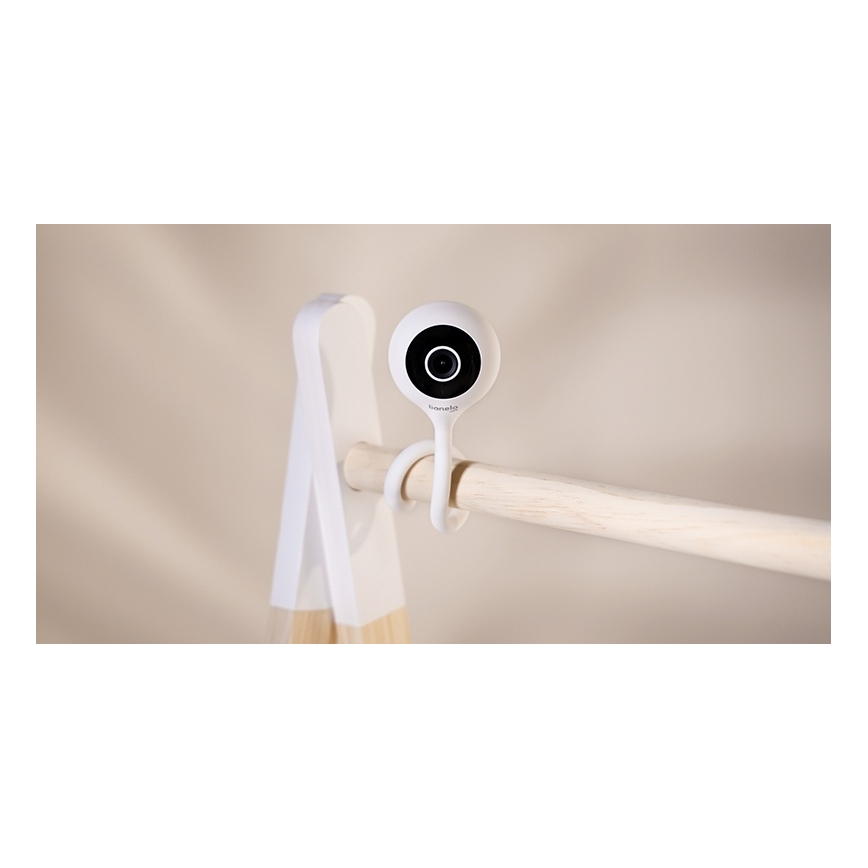 Lionelo - Pametni dječji monitor BABYLINE SMART Wi‑Fi White