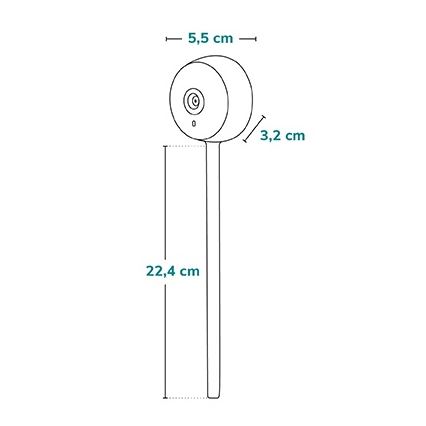 Lionelo - Pametni dječji monitor BABYLINE SMART Wi‑Fi White