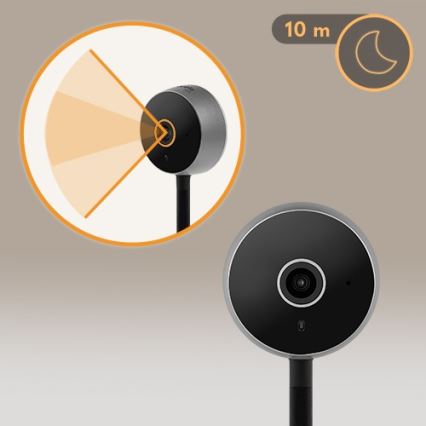 Lionelo - Pametni monitor za bebe BABYLINE SMART Wi-Fi Crna