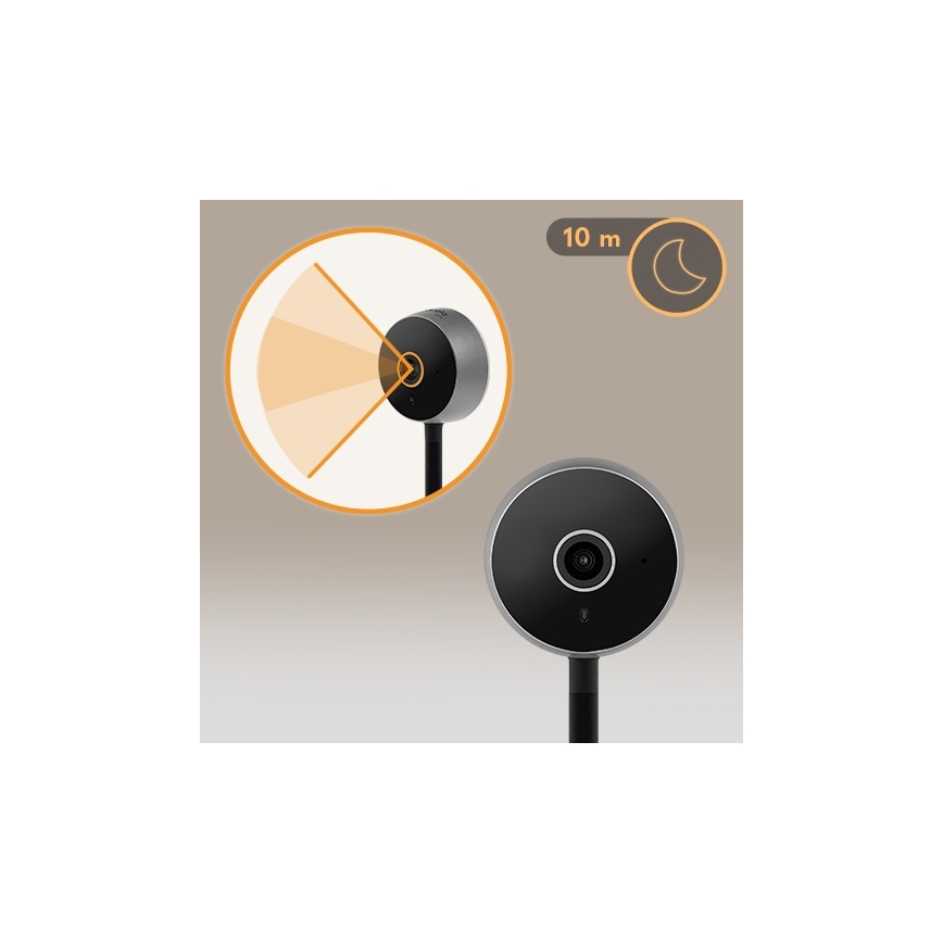 Lionelo - Pametni monitor za bebe BABYLINE SMART Wi-Fi Crna