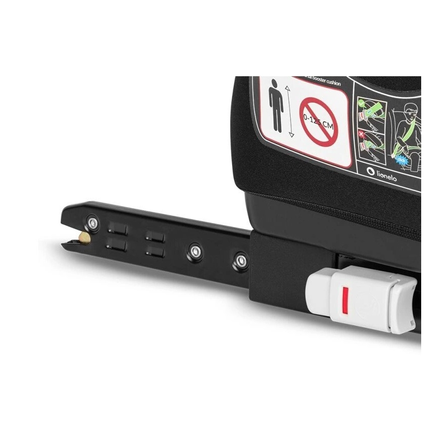 Lionelo - Podižna sjedalica za auto LUUK FIX i-Size 125-150 cm crna/siva