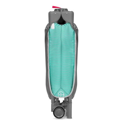 Lionelo - Prenosivi dječji krevetić SVEN PLUS, siva/tirkizna