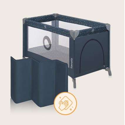 Lionelo - Prenosni krevetić STEFI plavo-sivi