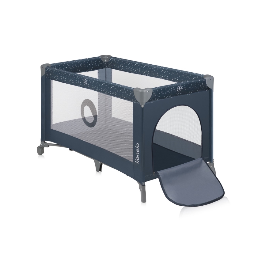 Lionelo - Prenosni krevetić STEFI plavo-sivi