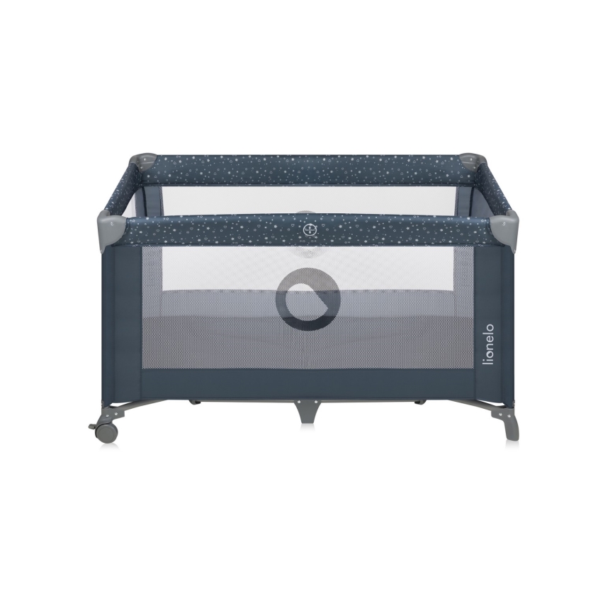 Lionelo - Prenosni krevetić STEFI plavo-sivi