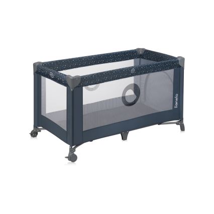 Lionelo - Prenosni krevetić STEFI plavo-sivi
