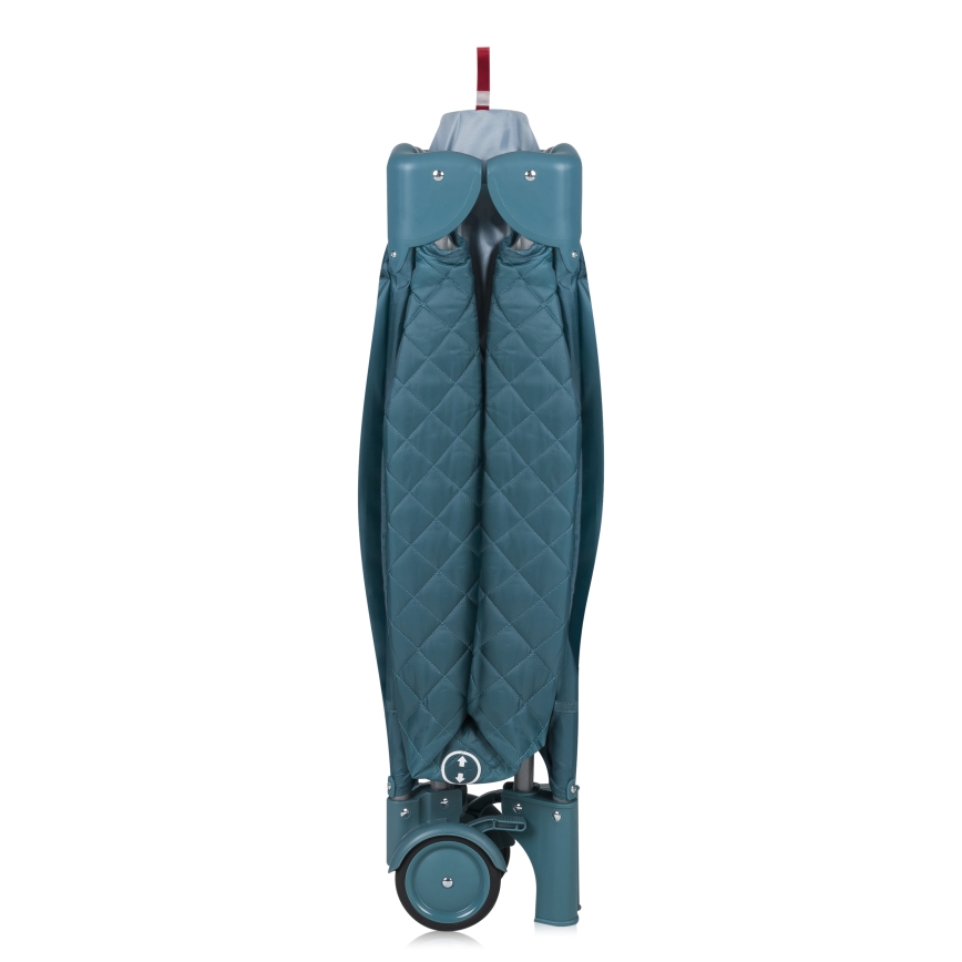 Lionelo - prijenosni dječji krevetić FLOWER, zelena/tirkizna