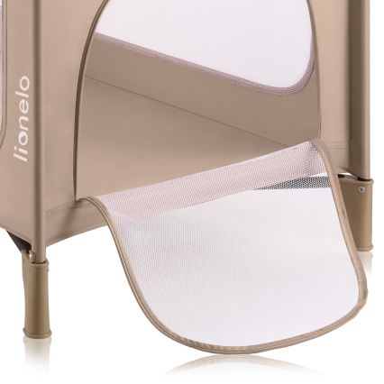 Lionelo - Prijenosni dječji krevetić JASMIN EASY FOLD Bež pijesak