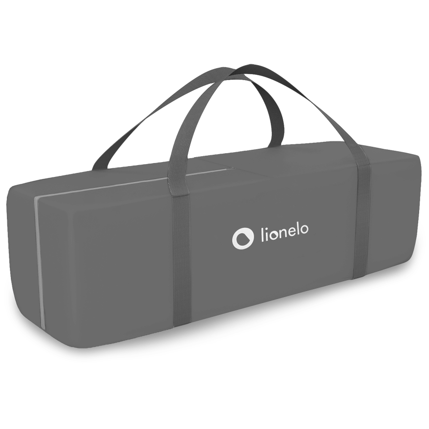 Lionelo - Prijenosni dječji krevetić STEFI PLUS sivo-bijeli