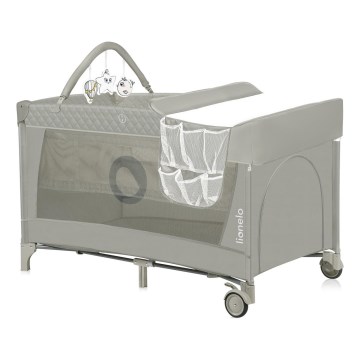 Lionelo - Prijenosni krevetić FLOWER Cappuccino