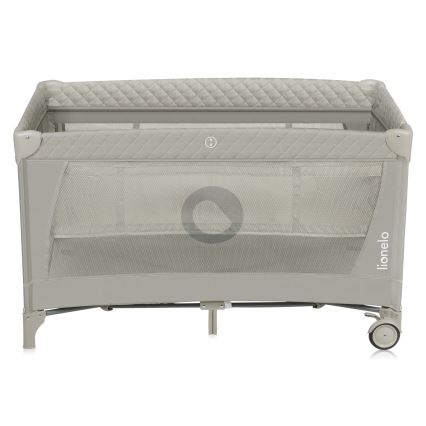 Lionelo - Prijenosni krevetić FLOWER Cappuccino