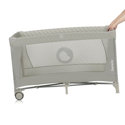 Lionelo - Prijenosni krevetić FLOWER Cappuccino