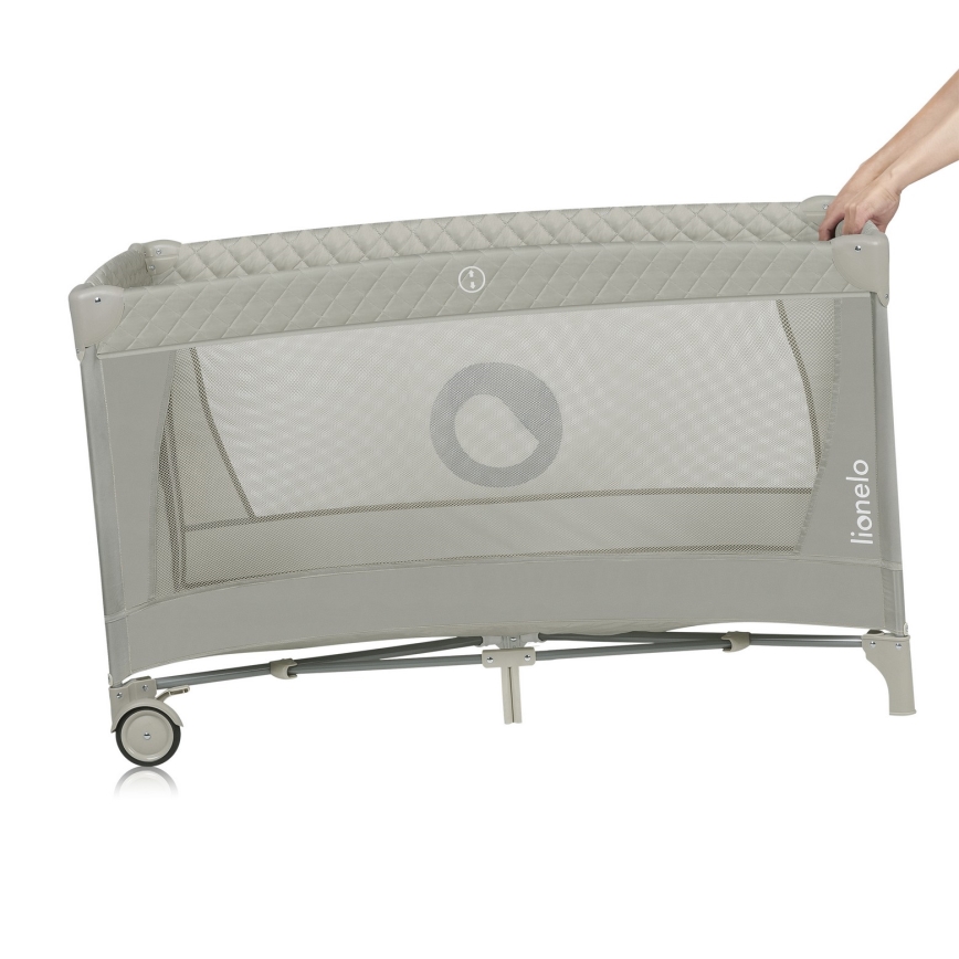 Lionelo - Prijenosni krevetić FLOWER Cappuccino