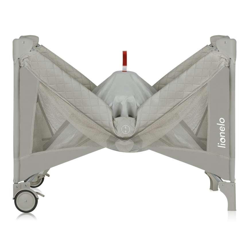 Lionelo - Prijenosni krevetić FLOWER Cappuccino