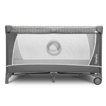 Lionelo - prijenosni krevetić FLOWER, sivi Skandi