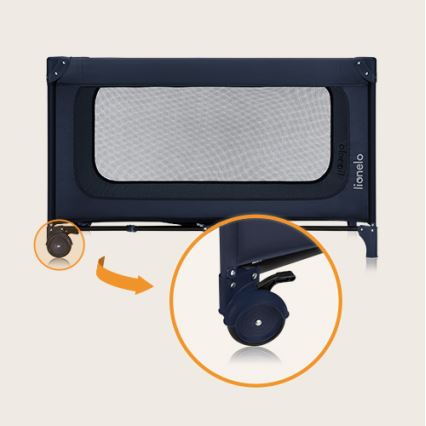 Lionelo - Prijenosni krevetić JASMIN EASY FOLD Mornarsko plava