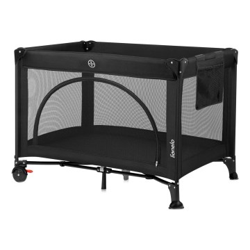 Lionelo - Prijenosni krevetić LAURA Black Carbon