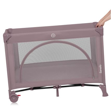 Lionelo - Prijenosni krevetić LAURA Pink Nude