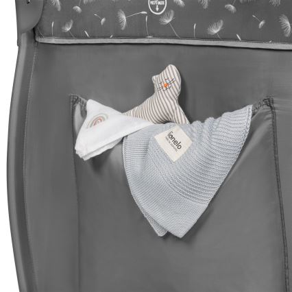 Lionelo - Prijenosni krevetić STEFI PLUS, sivo-bijeli