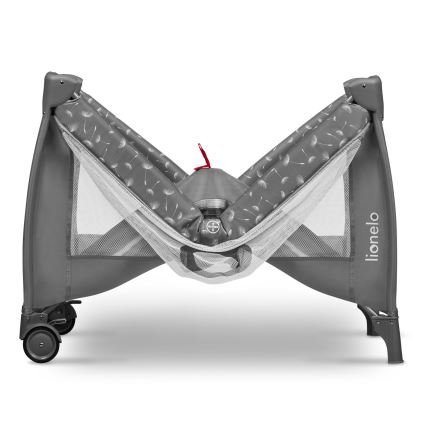Lionelo - Prijenosni krevetić STEFI PLUS, sivo-bijeli