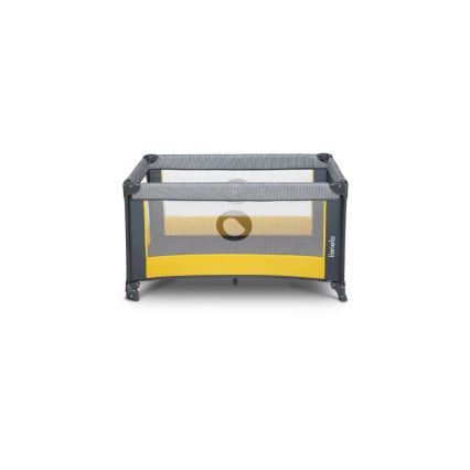 Lionelo - prijenosni krevetić STEFI sivi/žuti