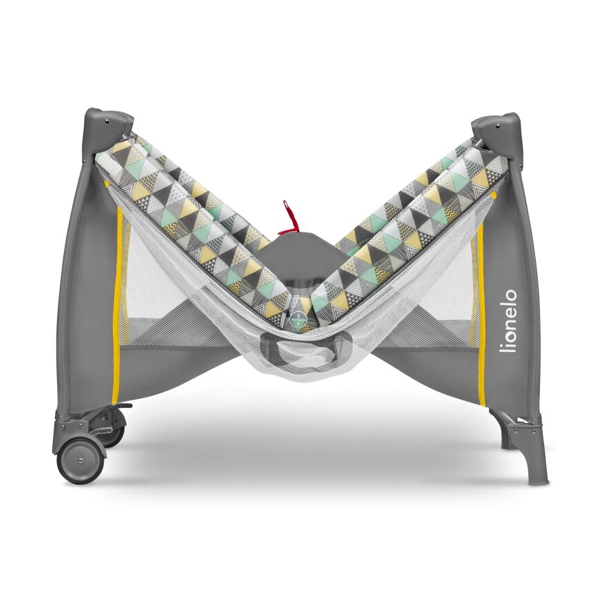 Lionelo - Prijenosni krevetić SVEN PLUS siva/žuta