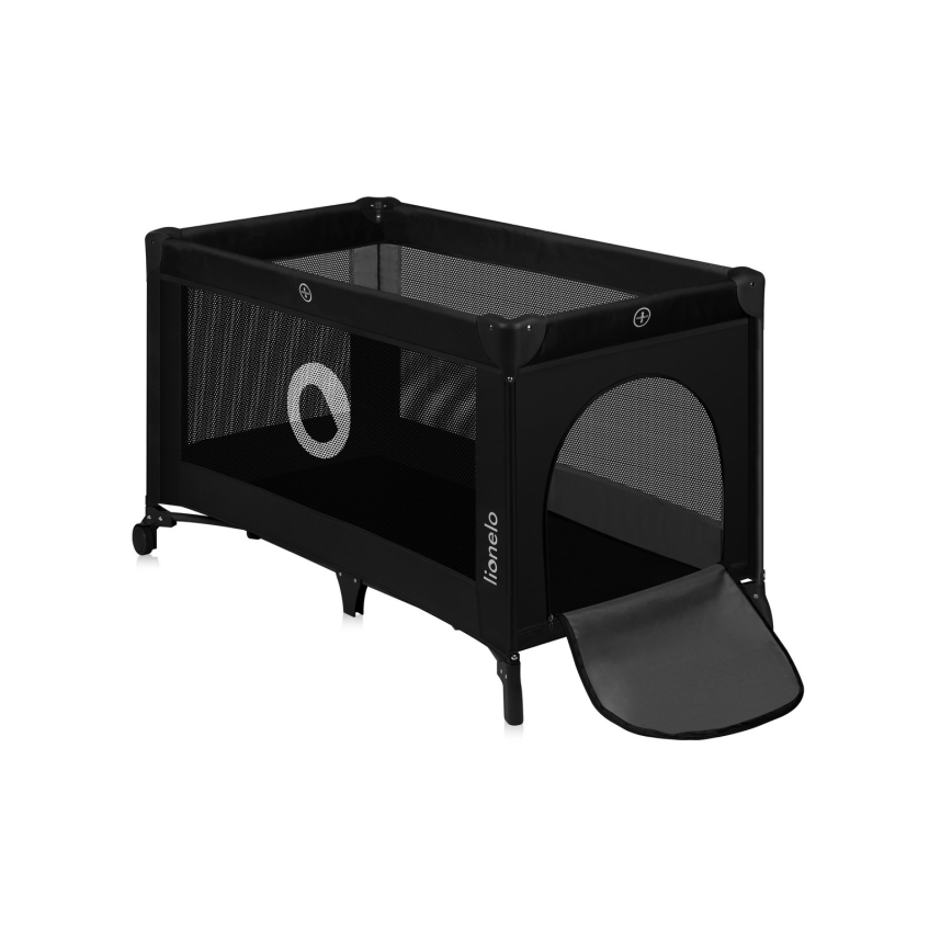 Lionelo - Prijenosni krevetić za putovanja STEFI Black Carbon