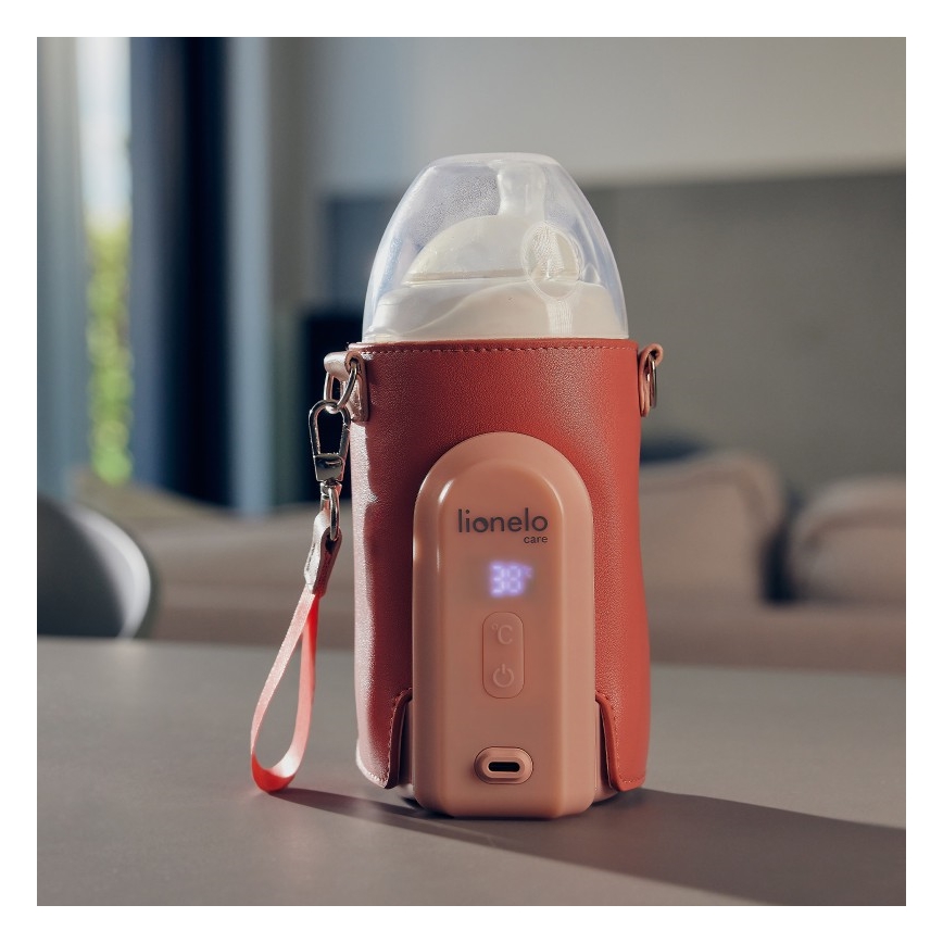 Lionelo - Punjač za bočice za grijanje THERMUP GO EVO 18W/5V ružičasta