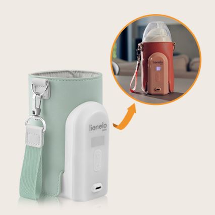 Lionelo - Punjiv grijač bočica THERMUP GO EVO 18W/5V zelena/bijela