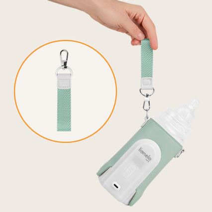 Lionelo - Punjiv grijač bočica THERMUP GO EVO 18W/5V zelena/bijela