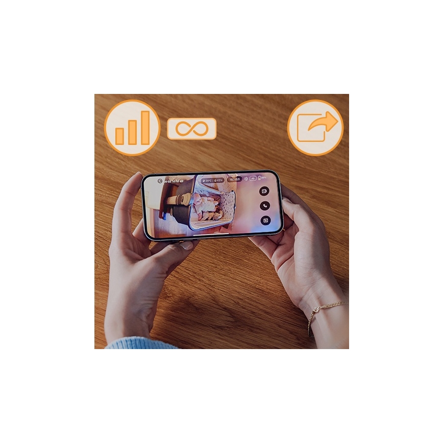 Lionelo - Punjivi dječji monitor BABYLINE GO 5V 3350 mAh