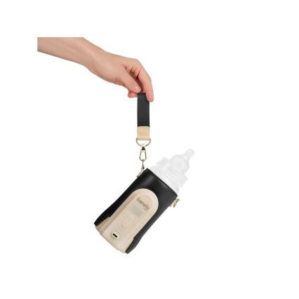 Lionelo - Punjivi grijač bočica THERMUP GO EVO 18W/5V crna/bež