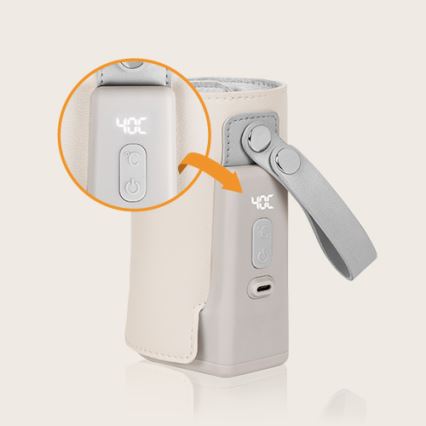 Lionelo - Punjivi grijač bočica THERMUP GO PLUS 10W/5V bež