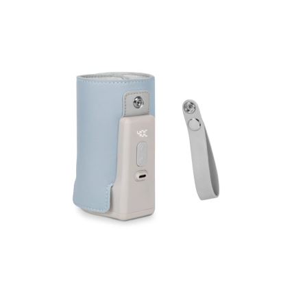 Lionelo - Punjivi grijač bočica THERMUP GO PLUS 10W/5V plava/siva