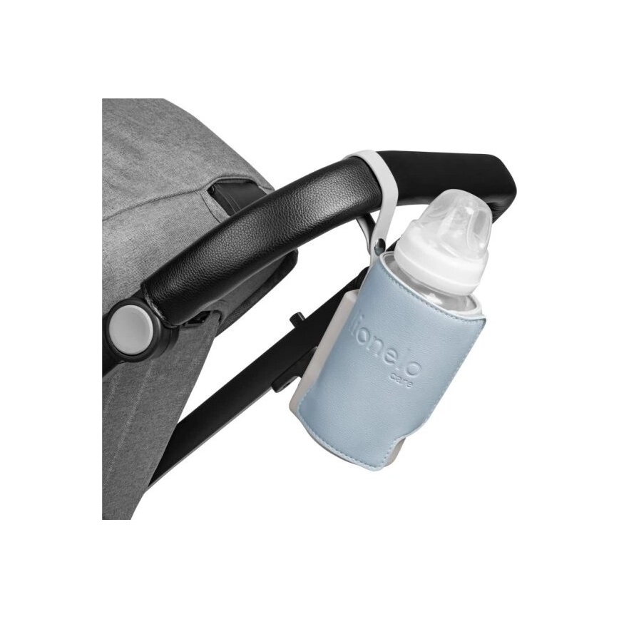 Lionelo - Punjivi grijač bočica THERMUP GO PLUS 10W/5V plava/siva