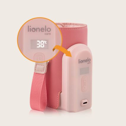 Lionelo - Punjivi grijač za bočice THERMUP GO EVO 18W/5V ružičasta