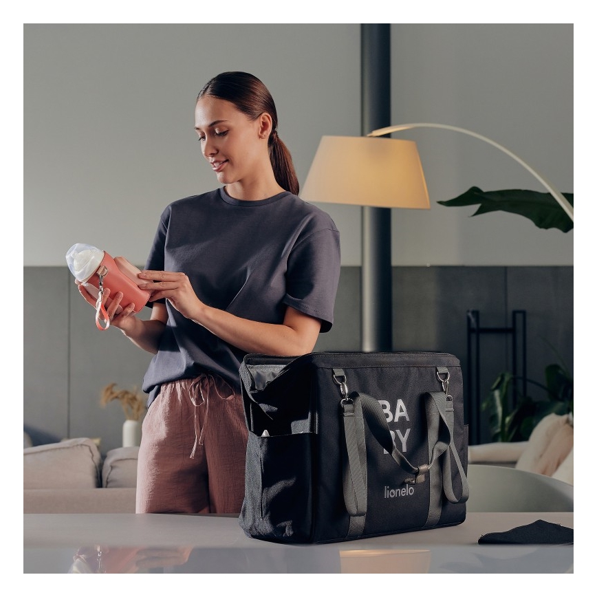 Lionelo - Punjivi grijač za bočice THERMUP GO EVO 18W/5V ružičasti