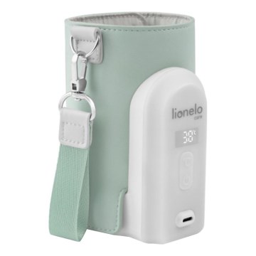 Lionelo - Punjivi grijač za bočice THERMUP GO EVO 18W/5V zelena/bijela