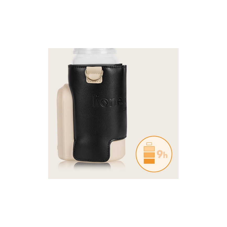 Lionelo - Punjivi ohřívač lahví THERMUP GO EVO 18W/5V crna/bež