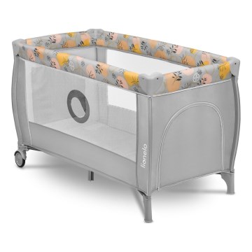 Lionelo - Putni dječji krevetić STEFI PLUS, roza/žuta