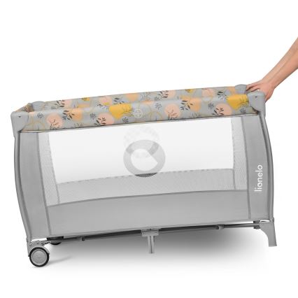 Lionelo - Putni dječji krevetić STEFI PLUS, roza/žuta